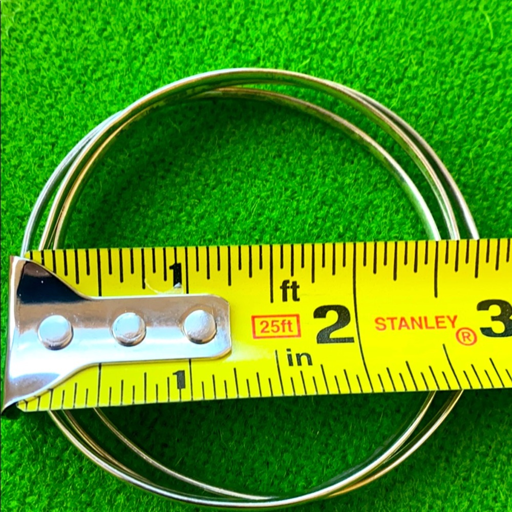 Sterling Silver Triple Rolling Bangle Bracelet - image 4